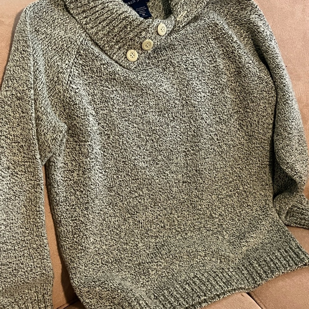 Cozy Knit Foldover Turtleneck in Sage Green